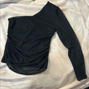 Stella Luce Black Asymmetrical Blouse